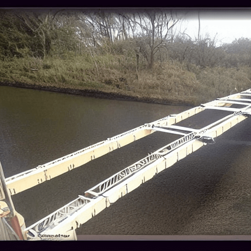 foundation for a bridge built in water