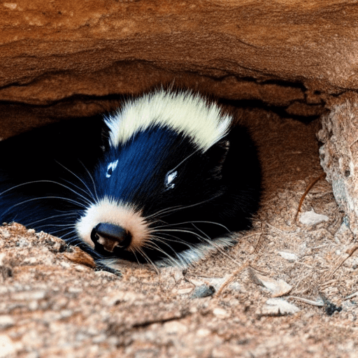SKUNK HIBERNATING