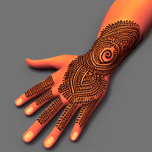 blow drying a henna tattoo to make it dry faster