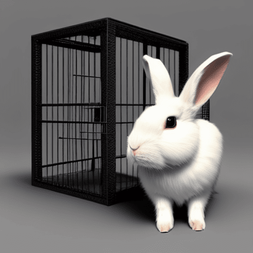 rabbit staring at a person as a form of communication