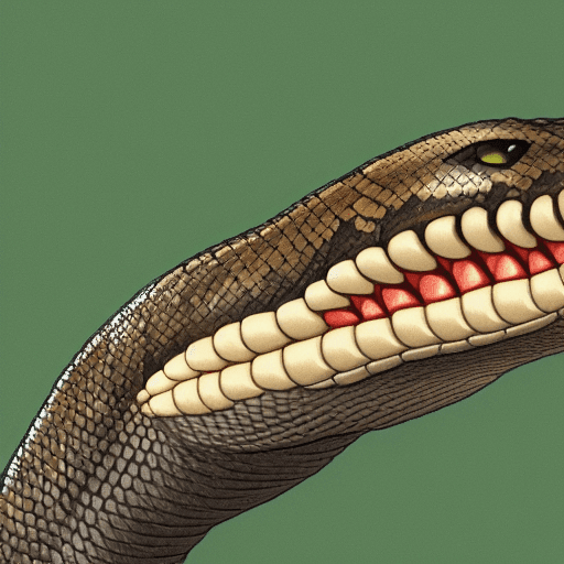the teeth of an Anaconda snake