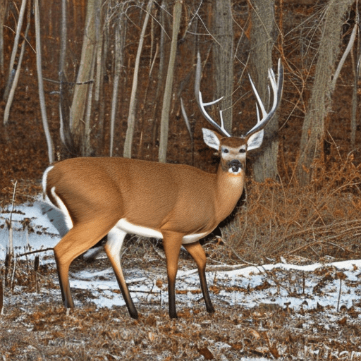 Where do deer sleep during winter?