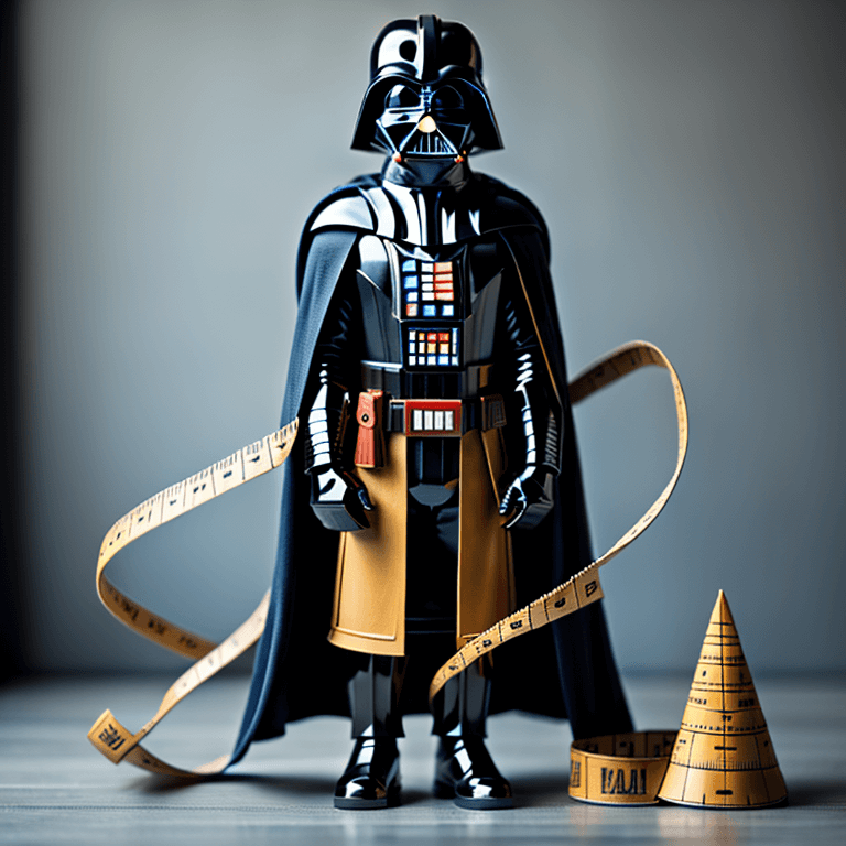 darth vader being measured for his height