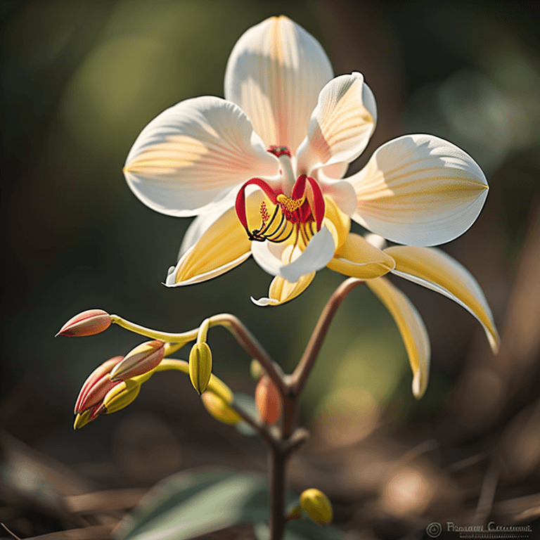 exotic Ghost orchid (Dendrophylax lindenii)